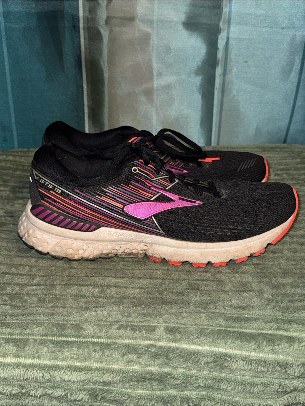 Brooks Women’s Running Shoes - Black with Pink and Coral Accents